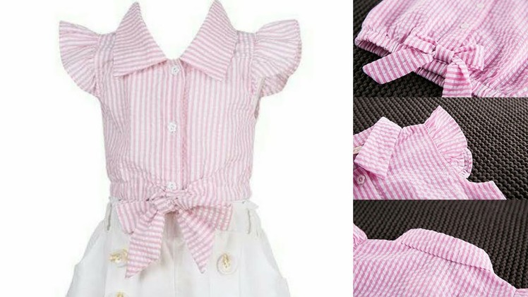 How to make baby shirt.top for baby girl.BOW KNOT BABY TOP.CUTTING TUTORIAL