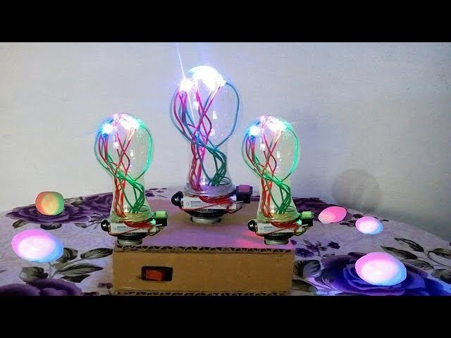 How to make colourful bulb light with l.e.d easy and simple.