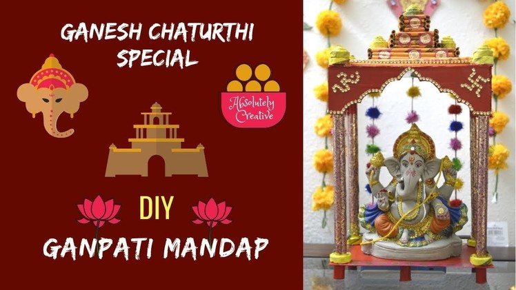 How to make DIY Ganpati Mandap at home | Newspaper Ganpati Makhar | Ganesh Chaturthi Celebrations
