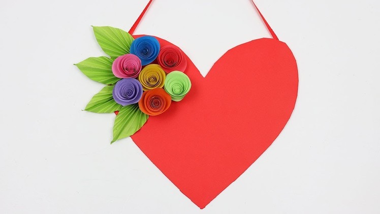 How to Make DIY Paper Heart Wall Hangings Wall Decoration Ideas for Valentines Day Love Paper Craft
