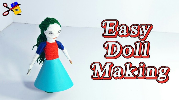 How To Make Easy Doll From Wool | Doll Making Tutorial | Woolen Crafts Doll | Basic Craft