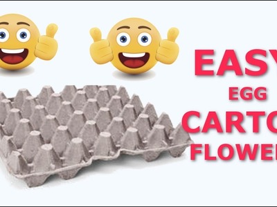 How to make egg carton flowers. DIY crafts : Egg carton flowers