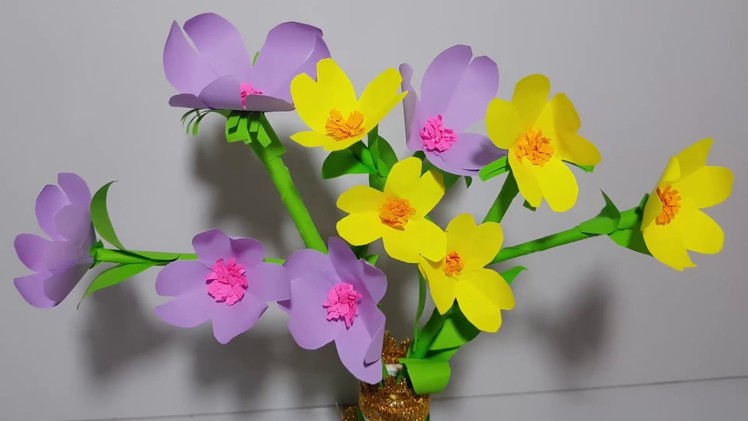 How To make flower paper diy Beautiful Flower idea by  son's Cambodia