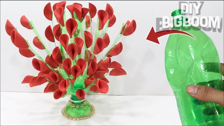 How to make flower vase with plastic bottle (New idea)  DBB