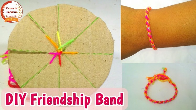 How To Make Friendship Bracelet with a Cardboard Loom|Friendship Band for Friendship Day 2018