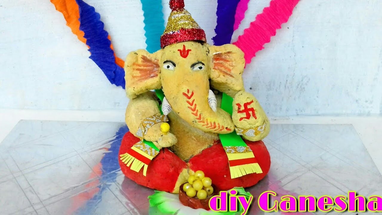  how to make ganpati at home diy news paper ganpati by paper mache 