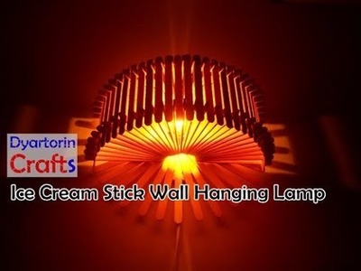 How to make ice cream stick wall hanging lamp