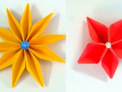 How to make paper flowers easy step by step tutoral