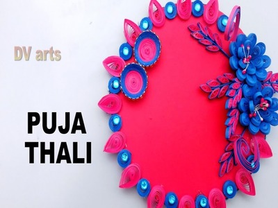 How to make paper quilling puja thali