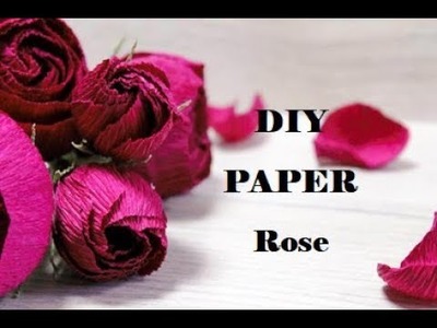 How to make paper Rose. Crepe paper Rose. David Austin paper Rose. Rosen aus Krepppapier