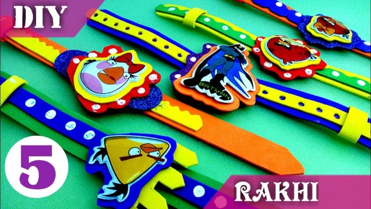 How to make Rakhi at home.5 DIY best rakhi ideas by ART MANRTA.