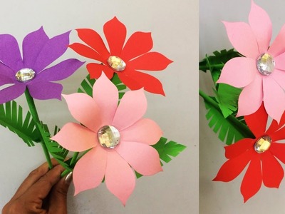 How to Make Realistic Paper Flower | Making Paper Flowers Step by Step | DIY-Paper Crafts