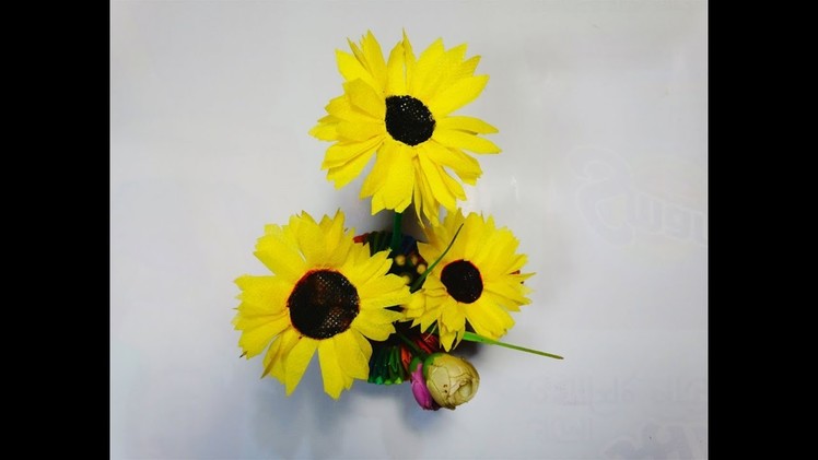How to make Sunflower from Shopping Bag