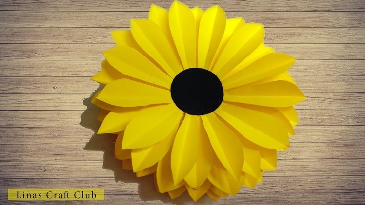 How to Make Sunflower Paper Flower | linascraftclub