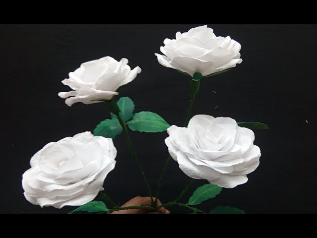 How to make tissue paper rose (white) | Diy tissue paper | Paper Flowers Pro Diy