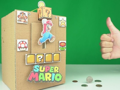 Jumping Mario Coin Bank Box ❖  Cardboard Craft ❖  How to Make