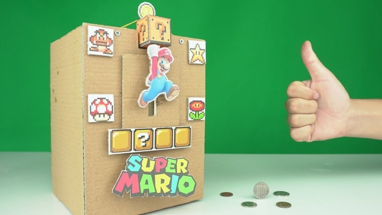 Jumping Mario Coin Bank Box ❖  Cardboard Craft ❖  How to Make