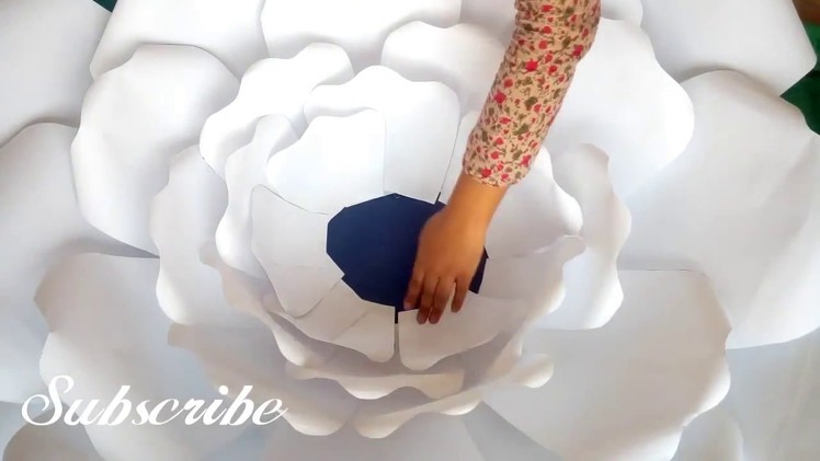 Largest Paper Giant Flower | How To Make Large Giant Rose Flower (Paper Flower Assembly)
