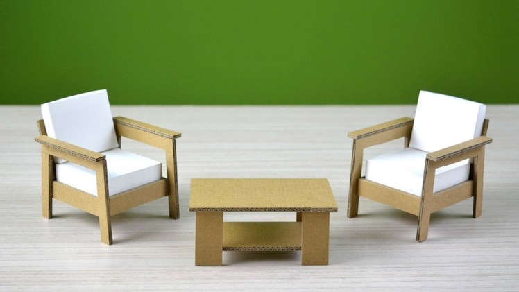 Make table and chair by only using cardboard and paper | amazing cardboard craft - DIY