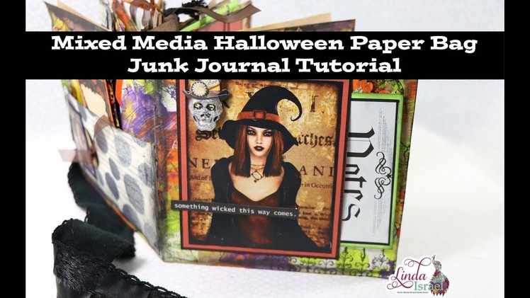 Mixed Media Halloween Paper Bag Junk Journal Tutorial