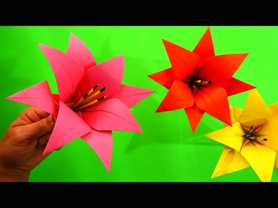 ORIGAMI paper roses. Fast and easy paper flowers ???? Origami Rose