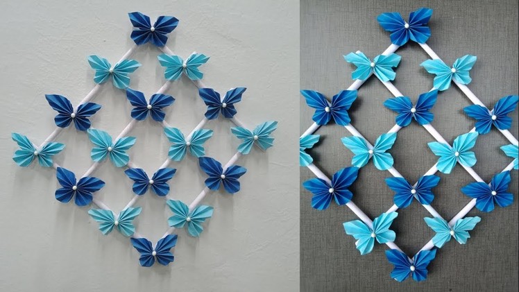 Paper Butterfly Wall Hanging - DIY Easy Hanging Paper Butterfly - Wall Decoration ideas