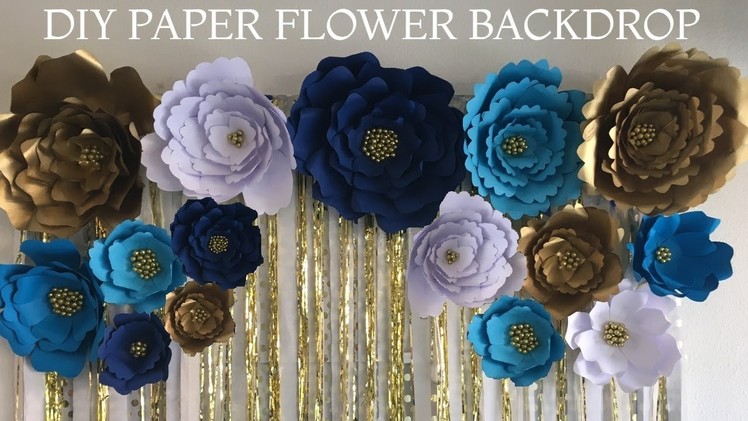 Paper Flower Backdrop with FREE TEMPLATES | Budget Friendly backdrop