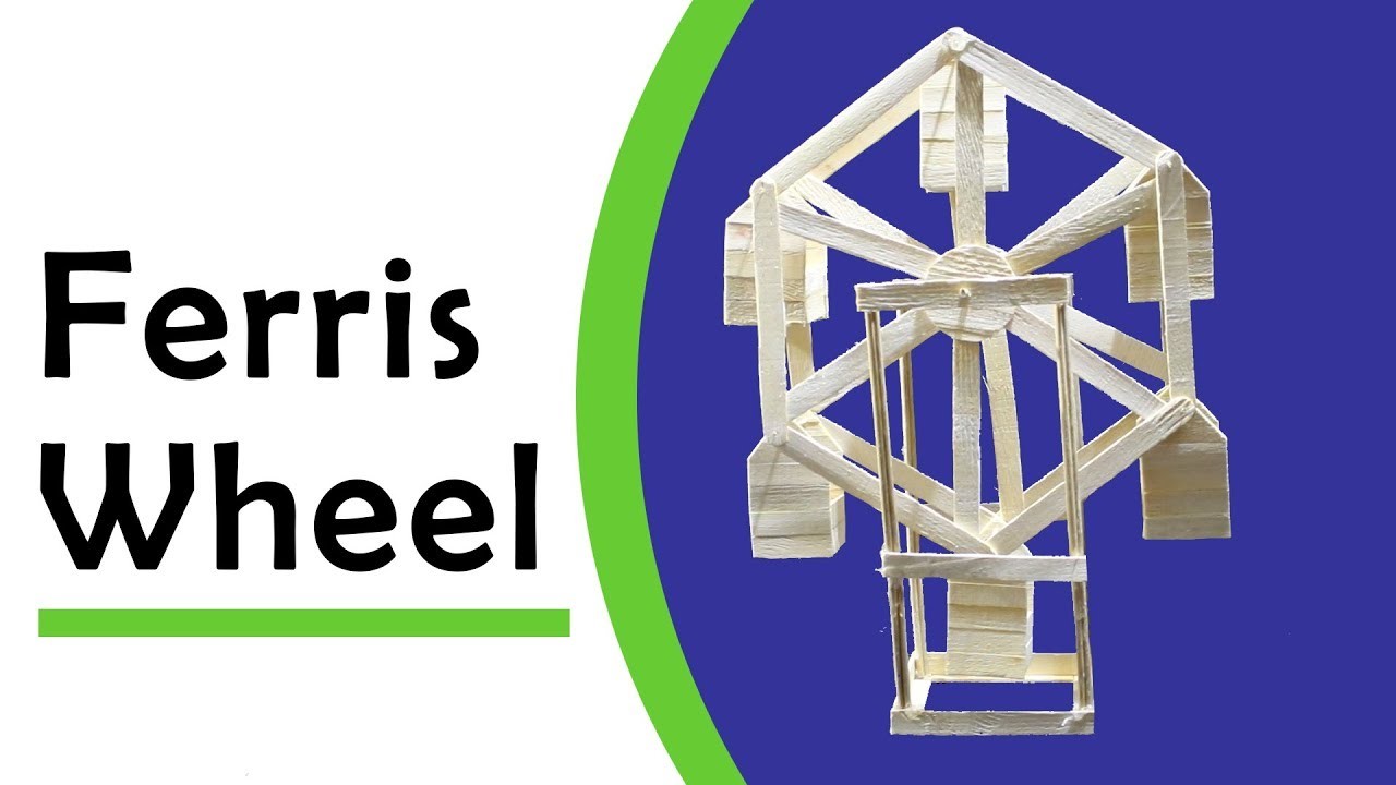 Popsicle stick crafts - How to make Ferris Wheel