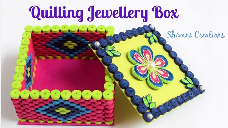 Quilling Jewellery Box. How to make Quilled Square Shaped Box