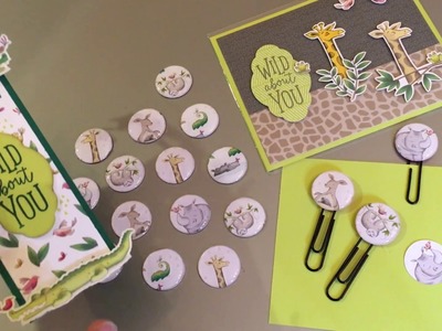 ScanNCut - How to Create Magnets and Paper Clips using the Animal Expedition dsp by Stampin’ Up!