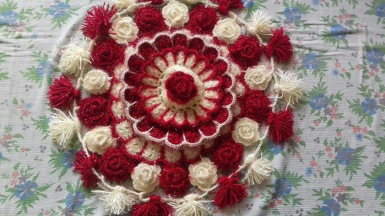 Wool crochet design || Wool flowers crochet || Latest design 2018