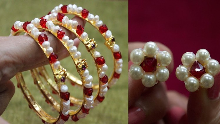 5 Pearl Accessories DIY | Earrings | Bangles | Necklace | Veni | Vanki