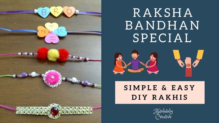 5 Simple & Easy DIY Rakhi making ideas at home | RakshaBandhan Special | Kids Special Rakhi ideas