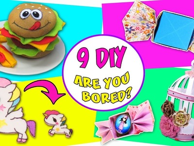 9 DIY THINGS TO DO WHEN YOU ARE BORED | aPasos Crafts DIY