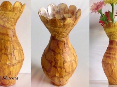 Best Out Of Waste Plastic Bottle Flower Vase - 10. DIY. Plastic Bottle Craft Idea | Priti Sharma