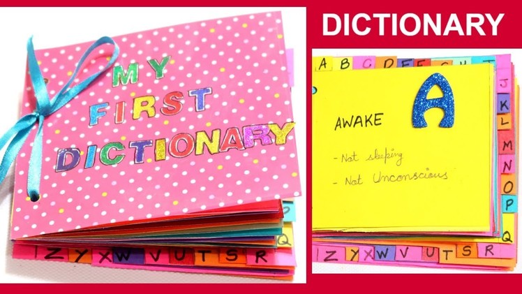 DICTIONARY FOR SCHOOL PROJECT | DIY DICTIONARY IDEAS | MINI DICTIONARY | DICTIONARY FOR KIDS