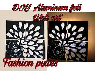 Diy aluminum foil wall art.wall decor.Diy unique wall hanging.fashion pixies