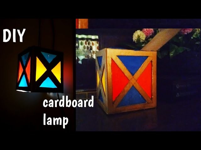 Diy:Easy & beautiful cardboard pendant lamp.lantern.cardboard candle holder for home decor