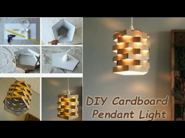 DIY Easy To Make Lamp With Recycled Cardboard | Night Lamp Out Of Cardboard | Cardboard Craft 2018