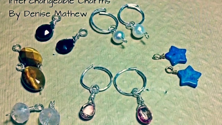 DIY Interchangeable Hammered Circle Charm Earrings by Denise Mathew re-upload