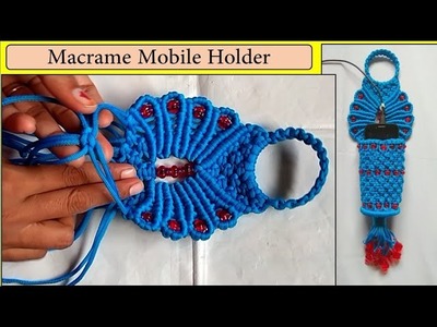 DIY Macrame mobile Holder | wall hanging mobile.cell phone holder