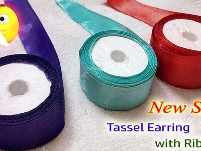DIY | NEW PROCESS TO MAKE THIS STYLISH EARRINGS USING RIBBON | EARRING MAKING | JEWELLERY MAKING