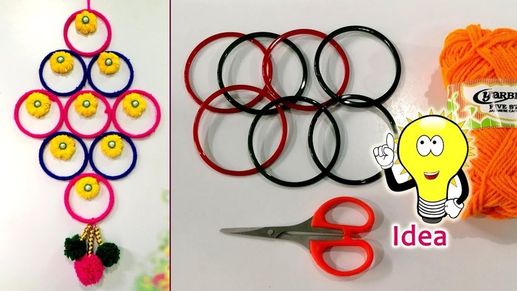 DIY || Old bangles reuse idea | Best wall hanger idea | DIY arts and crafts | Amazing craft idea