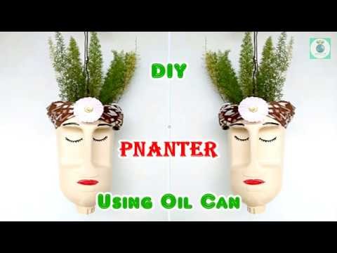DIY Planter Using Plastic Oil Can. best out of waste by Garden  Globe