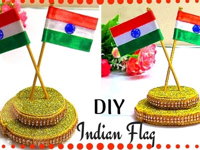 DIY Tricolor INDIAN FLAG Independence day decoration crafts | Tricolor Indian flag show piece!