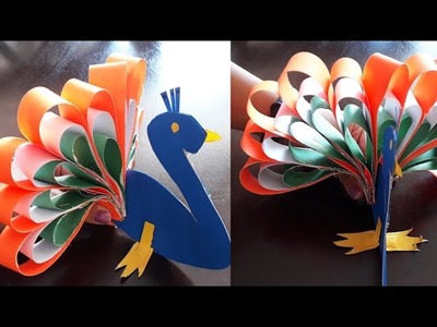 Easy DIY Independence day Crafts | Tricolor Peacock | Kids Crafts