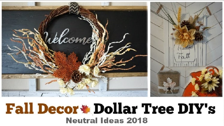 Fall Rustic Dollar Tree DIY Decor | Neutral Decor Ideas 2018 | Momma From Scratch