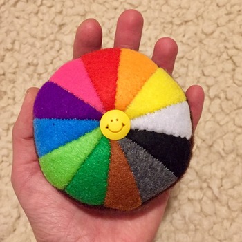 Felt Color Wheel Rainbow Pincushion 12 colours
