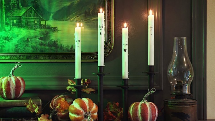Halloween Decorating - Spooky Candles!  Easy & Fun DIY Halloween Crafts