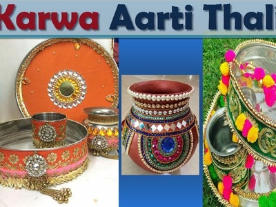 How To Decorate Karwa Chauth Thali Ideas | Puja Thali | Chhalni Aur Karva| Stay Tuned Stay Trendy